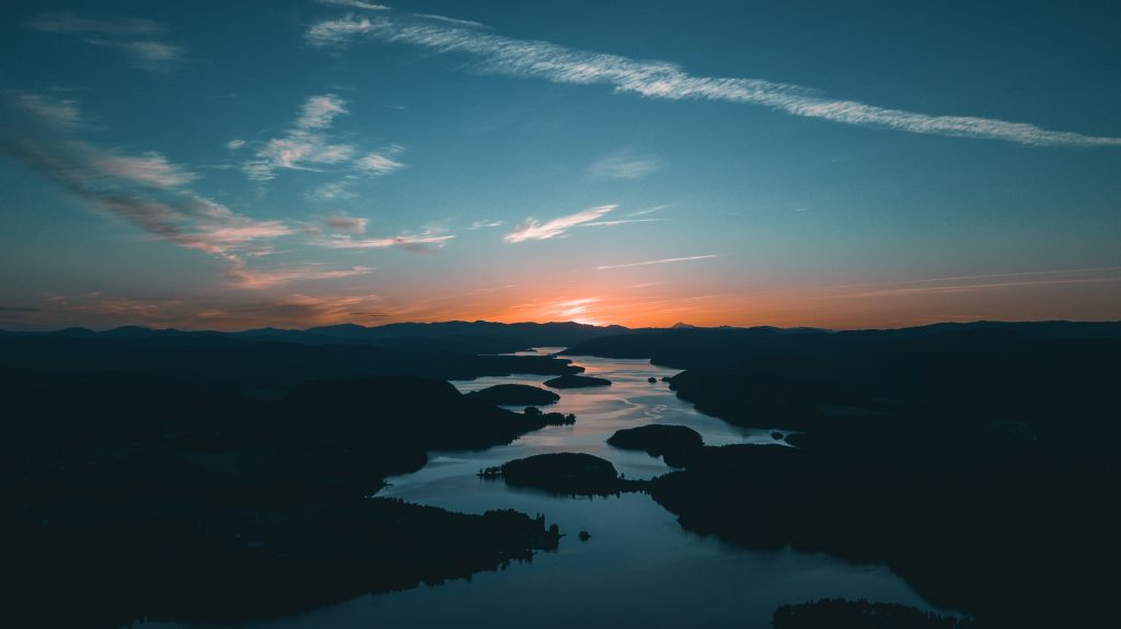 river at sunset